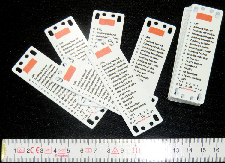 UV-Druck bei Kabelschildern